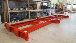 Reinforced basement for Mec Giant vacuum dryer for leather tannery