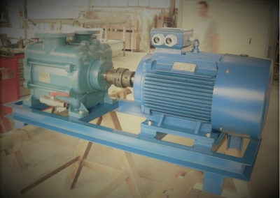 Vacuum pump for leather drying in tannery, in vacuum dryer